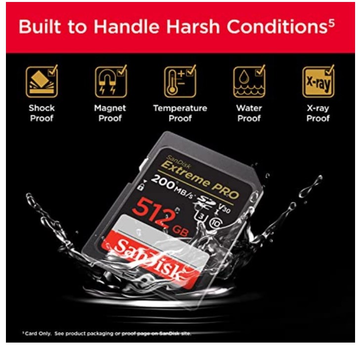 Карта пам'яті SanDisk 512 GB SDXC UHS-I U3 V30 Extreme PRO (SDSDXXD-512G-GN4IN, SDSDXXD-512G-ANCIN)