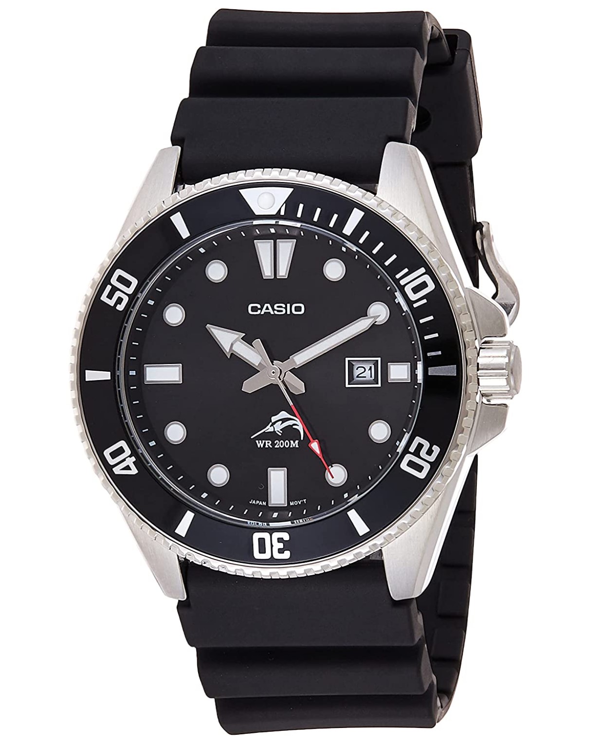 Чоловічий годинник Casio (MDV106-1AV, MDV-106-1AV) Duro, Diver's, Black