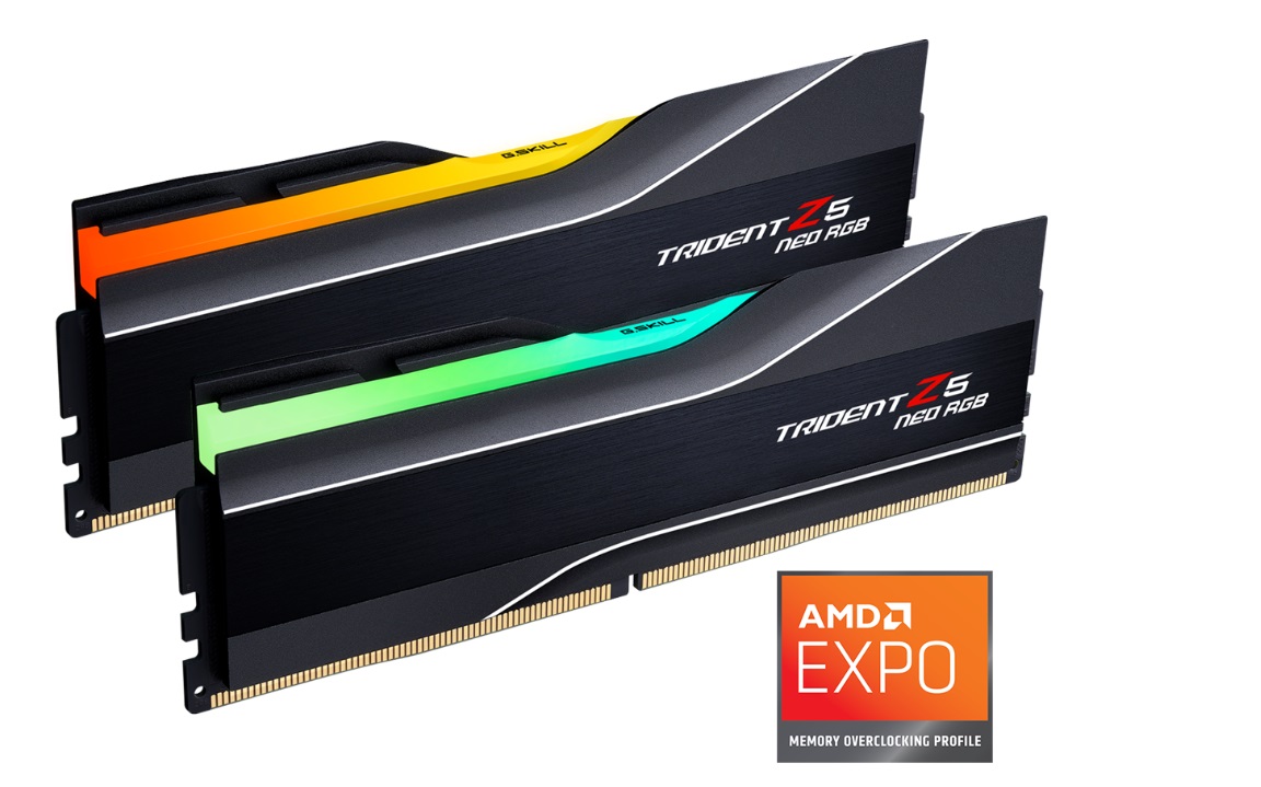 Пам'ять для настільних комп'ютерів G.Skill 32 GB (2x16GB) DDR5 6400 MHz Trident Z5 Neo RGB Black (F5-6400J3239G16GX2-TZ5NR)