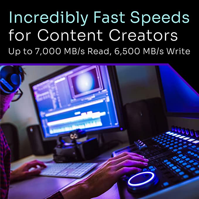 SSD накопичувач Solidigm P44 Pro Series 2TB (SSDPFKKW020X7X1), PCIe GEN 4 NVMe 4.0 x4 M.2 2280 3D NAND, (up to 7000/6500 MB/s), 1200 TBW, PS5 Compatibility