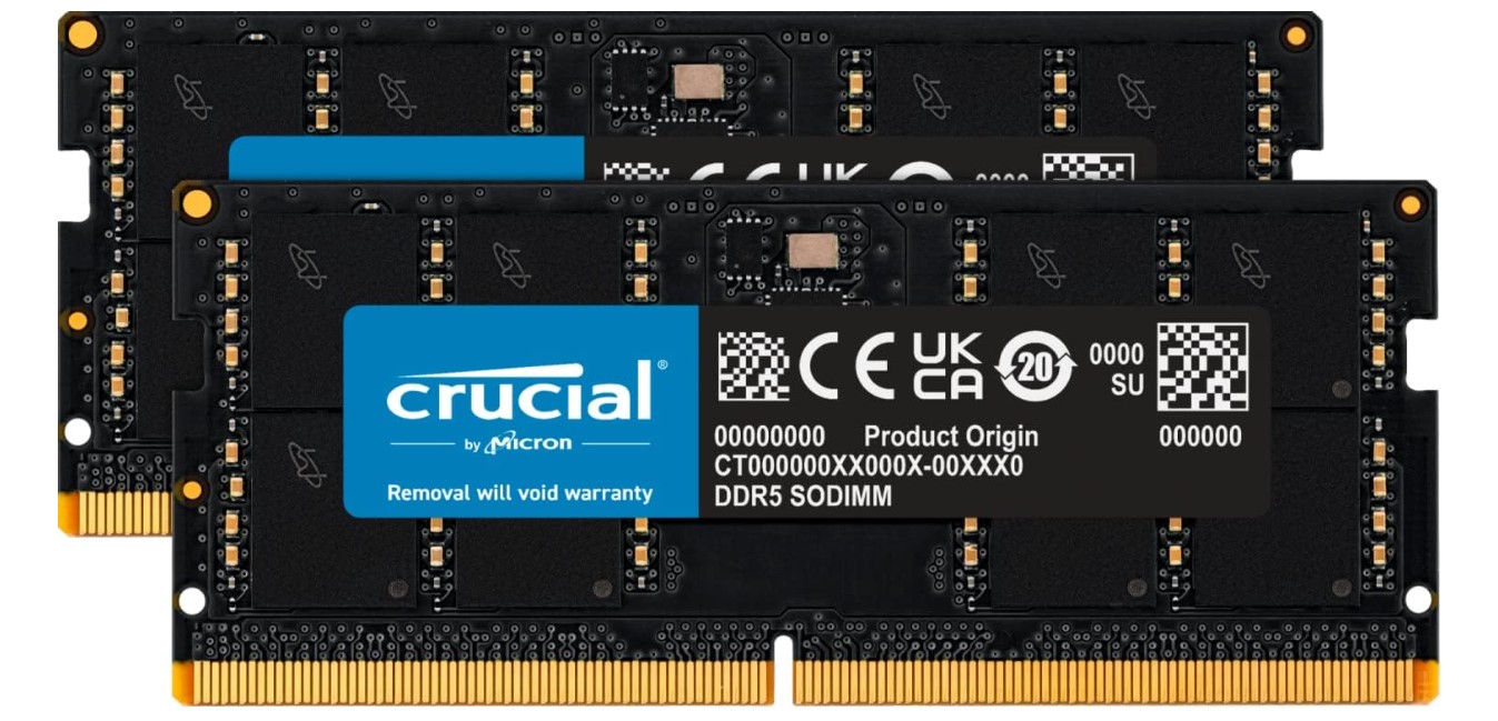 Пам'ять для ноутбуків Crucial DDR5 64 GB (2x32GB) SO-DIMM 4800 MHz (CT2K32G48C40S5)