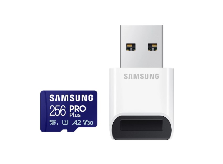 Карта пам'яті Samsung 256 GB PRO Plus microSDXC UHS-I C10, U3, V30, A2 (2023) + Reader MB-MD256SB