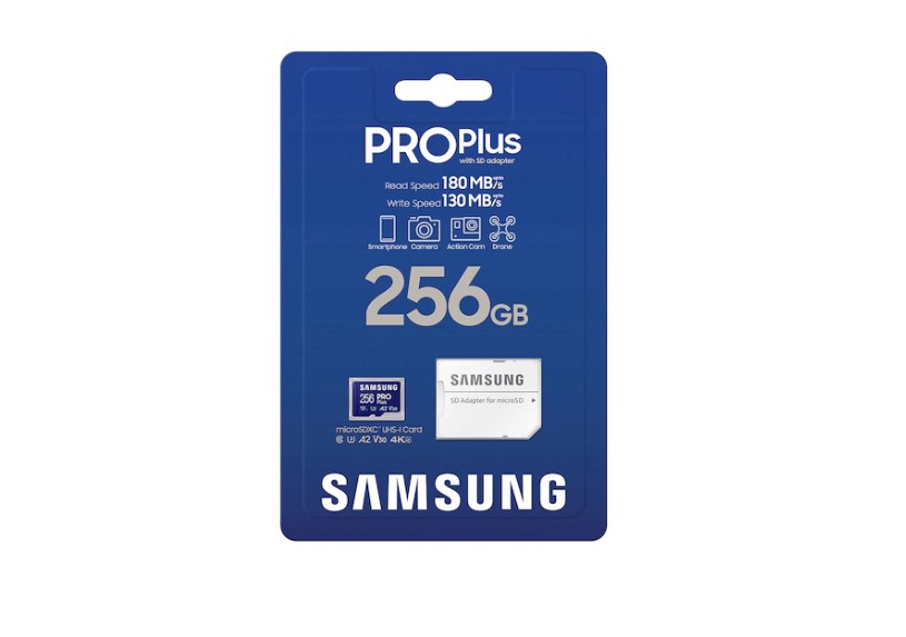 Карта пам'яті Samsung 256 GB microSDXC UHS-I C10, U3, V30, A2 PRO Plus (MB-MD256SA)
