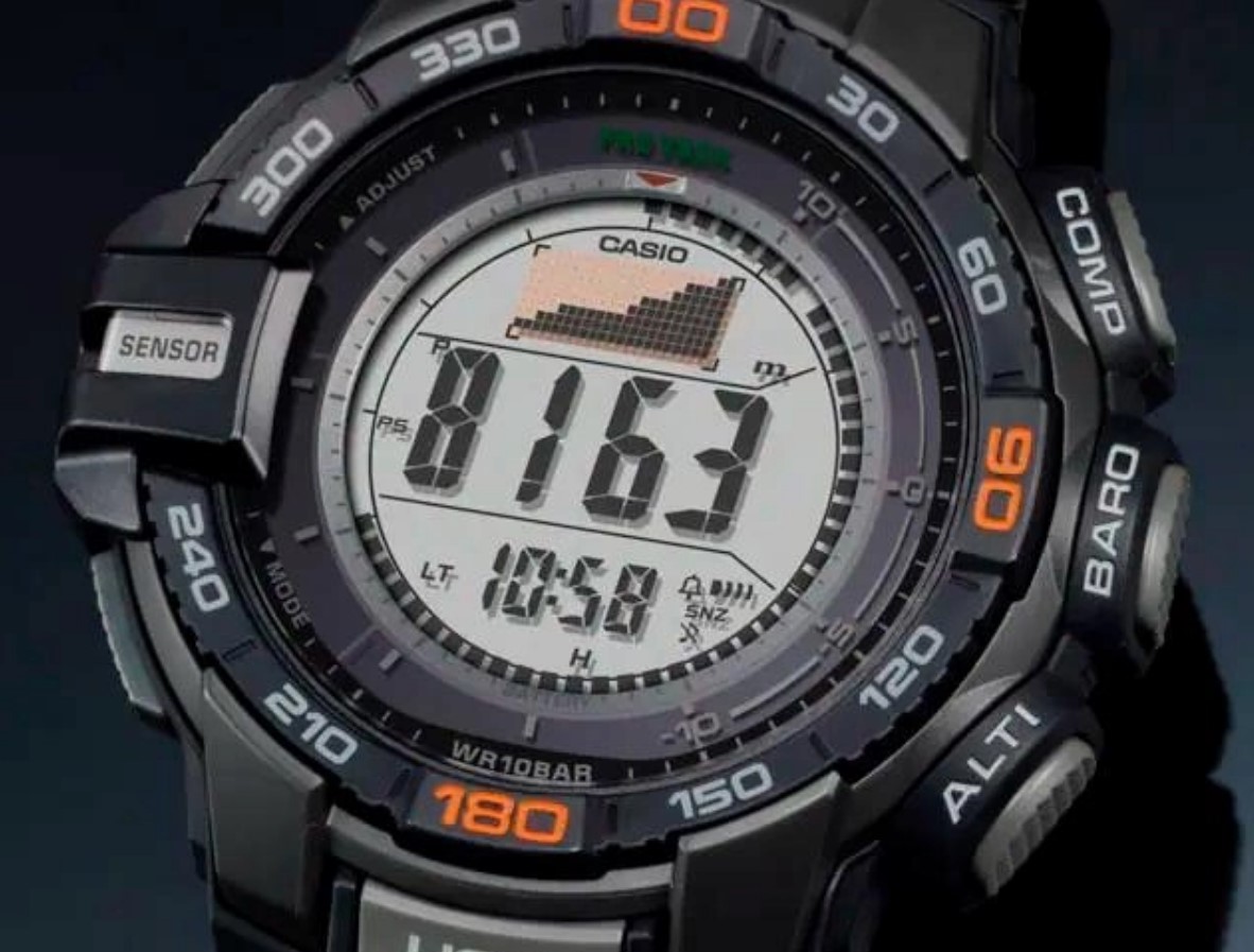 Чоловічий годинник Casio Pro Trek PRG-270-1CR (PRG-270-1ER) Tough Solar Triple Sensor, Чорний