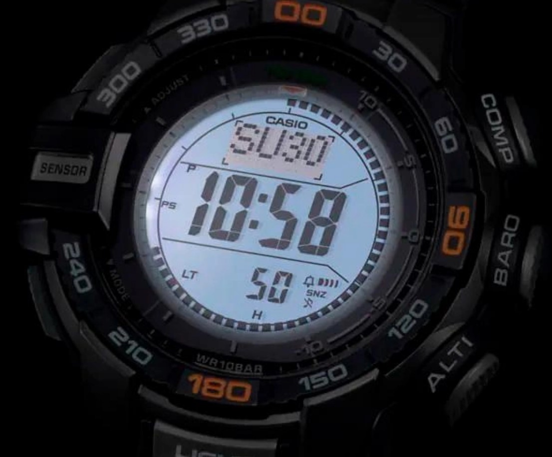 Чоловічий годинник Casio Pro Trek PRG-270-1CR (PRG-270-1ER) Tough Solar Triple Sensor, Чорний