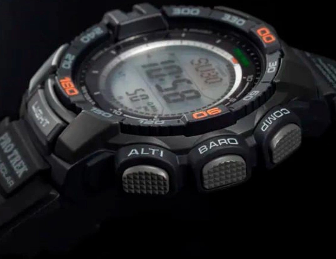 Чоловічий годинник Casio Pro Trek PRG-270-1CR (PRG-270-1ER) Tough Solar Triple Sensor, Чорний