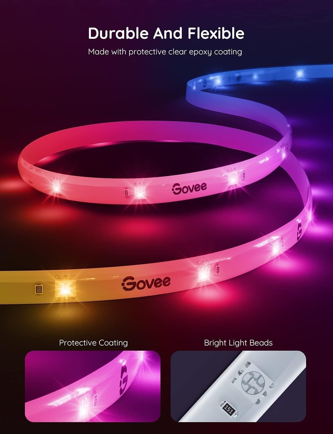 Світлодіодна стрічка Govee RGBIC LED Neon Rope Lights (3 м)
