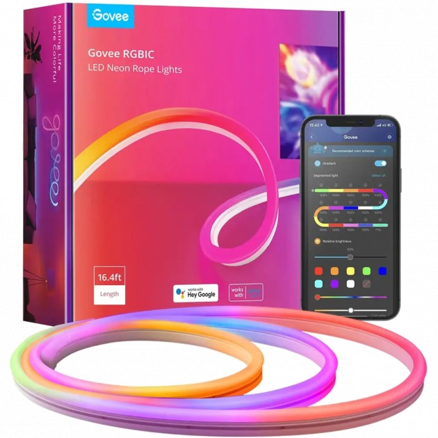 Світлодіодна стрічка Govee RGBIC LED Neon Rope Lights (3 м)