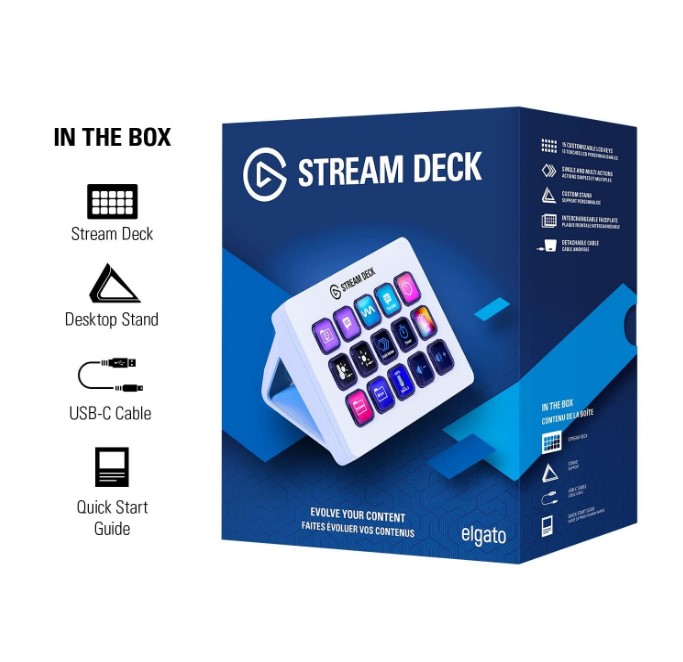 Контролер для стрімінгу Elgato Stream Deck MK.2 White (10GBA9911) 15 Customizable LCD Keys