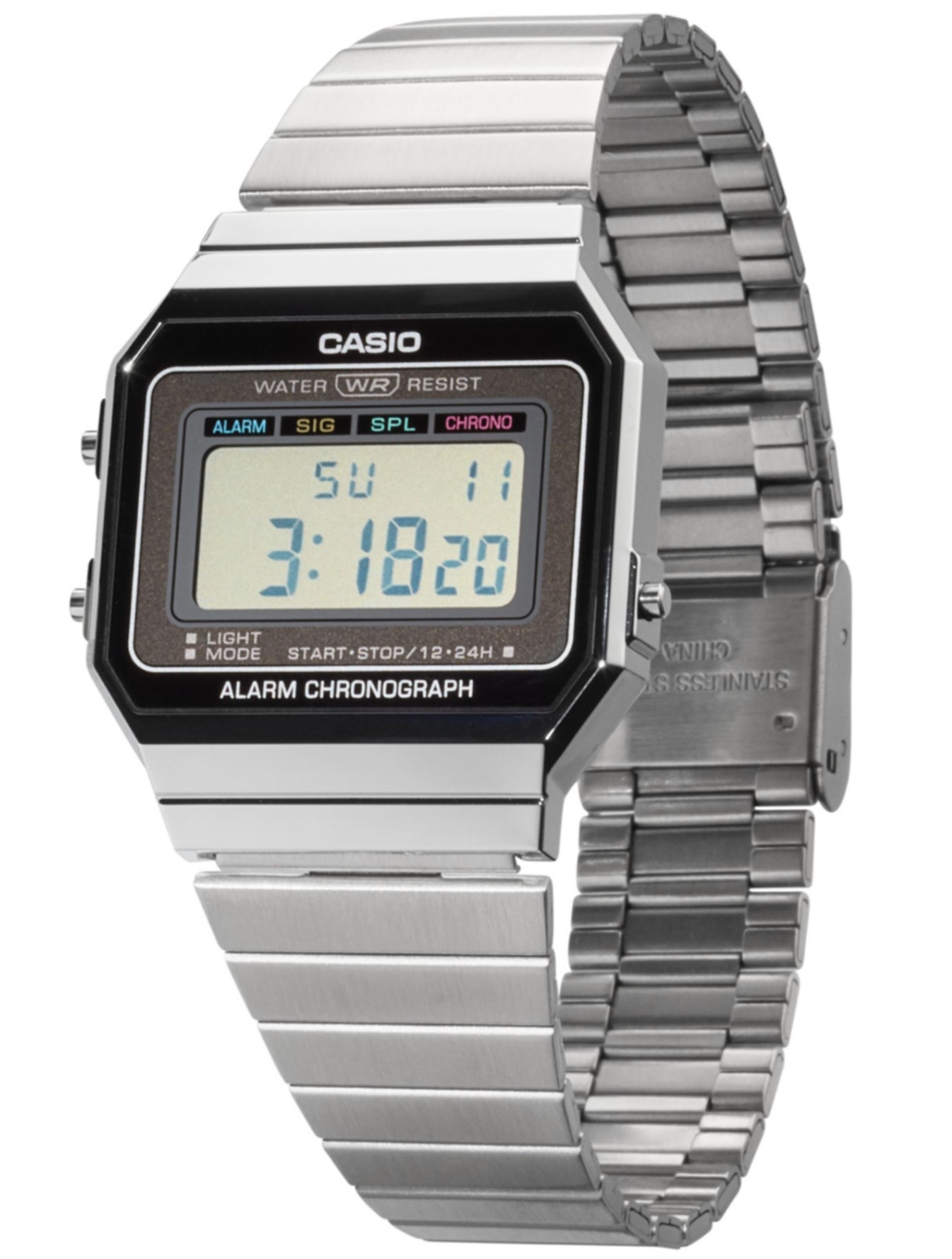 Чоловічий годинник Casio A700WE-1AEF з хронографом у вінтажному стилі, 35 мм