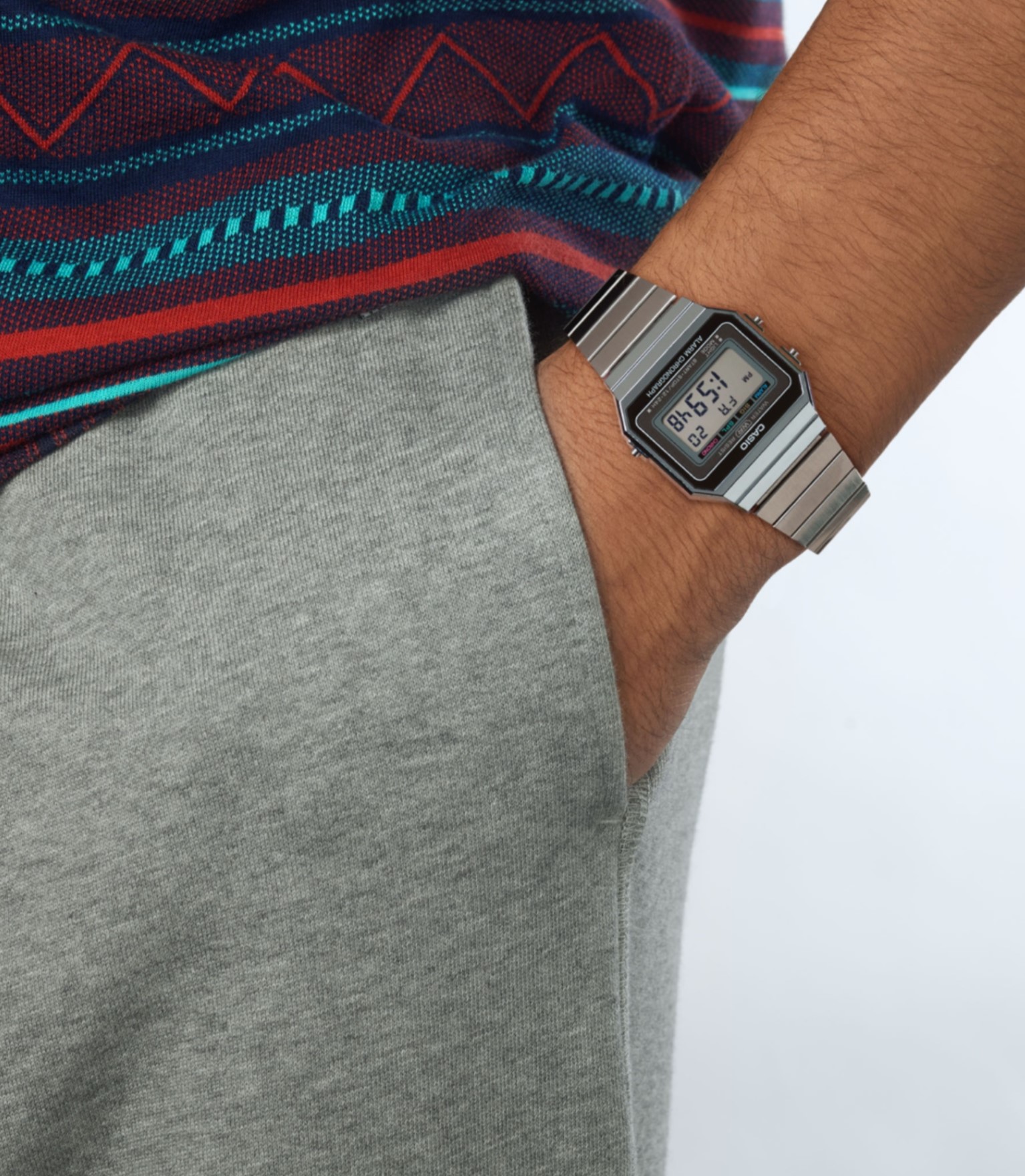 Чоловічий годинник Casio A700WE-1AEF з хронографом у вінтажному стилі, 35 мм