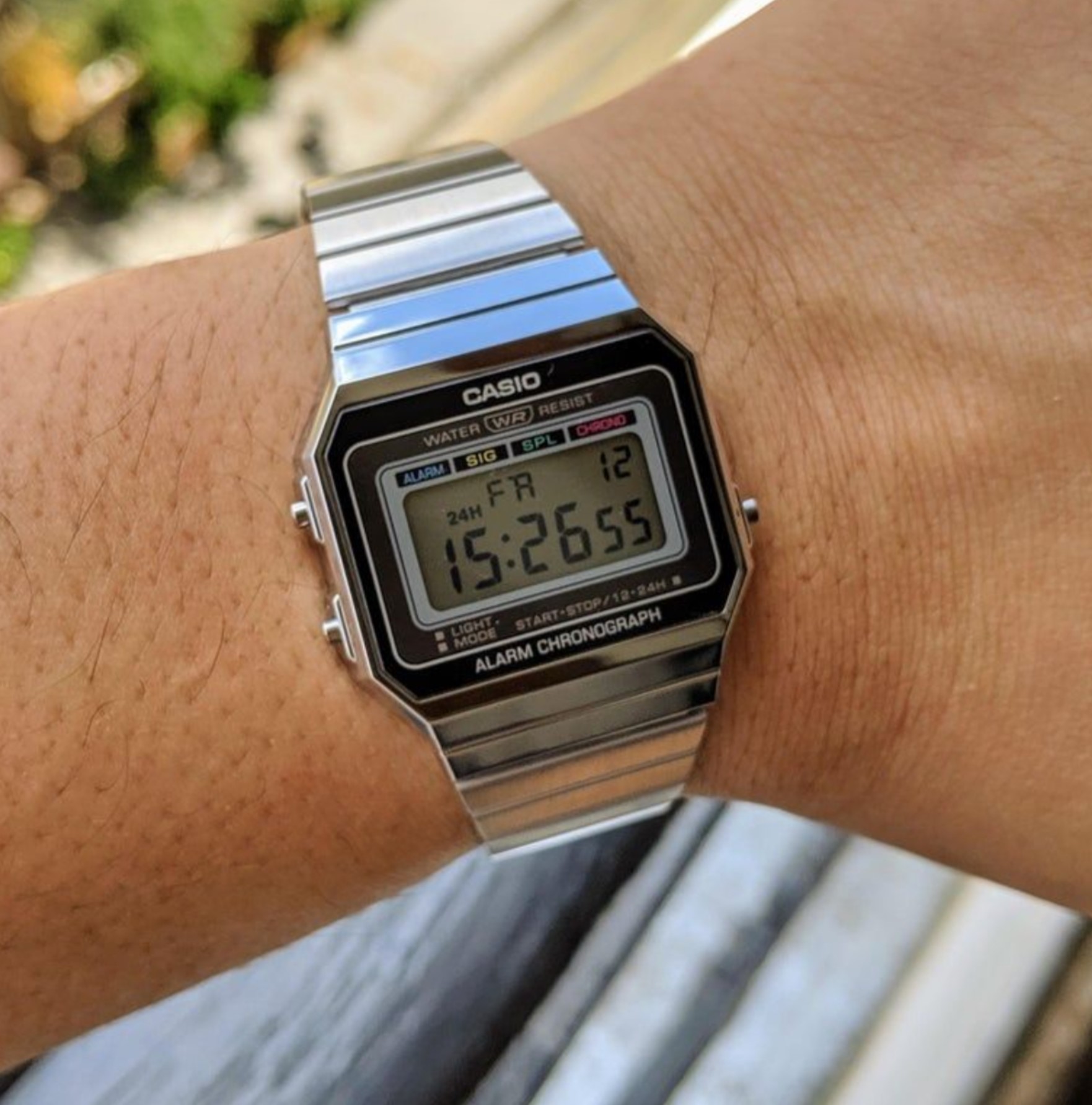 Чоловічий годинник Casio A700WE-1AEF з хронографом у вінтажному стилі, 35 мм