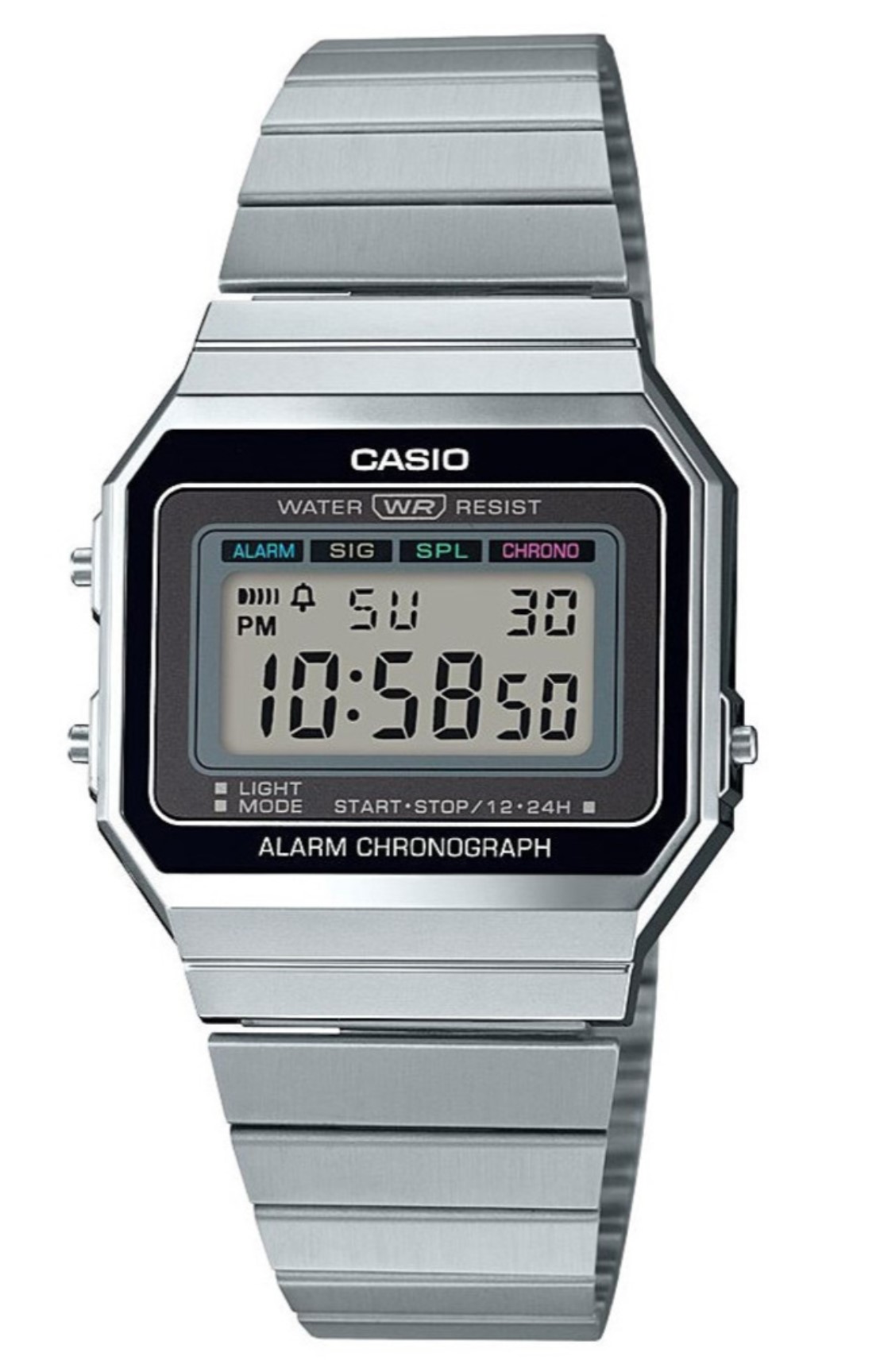 Чоловічий годинник Casio A700WE-1AEF з хронографом у вінтажному стилі, 35 мм