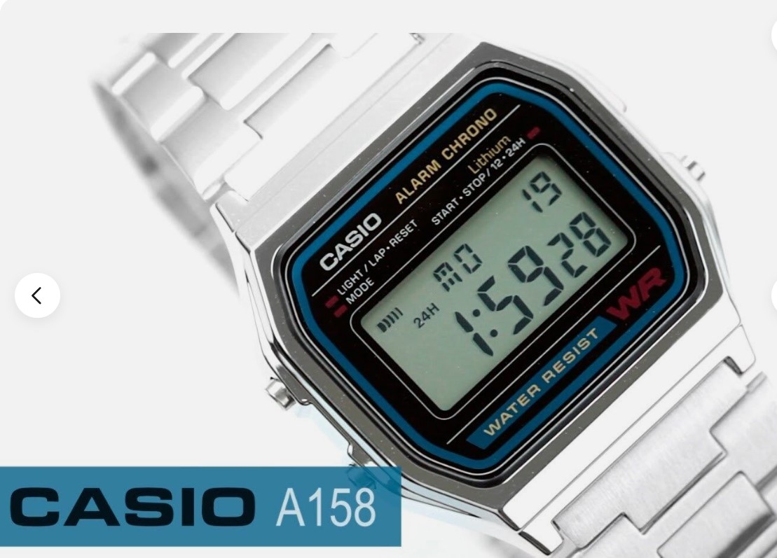 Чоловічий годинник Casio Standard Digital (A-158WA-1, A-158WA-1U)
