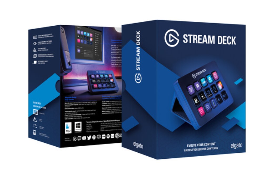 Контролер для стрімінгу Elgato Stream Deck Black (10GBA9901) 15 Customizable LCD Keys