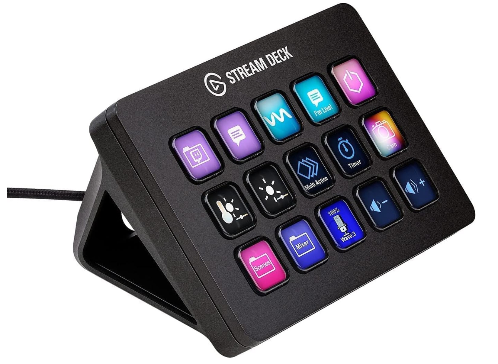 Контролер для стрімінгу Elgato Stream Deck Black (10GBA9901) 15 Customizable LCD Keys