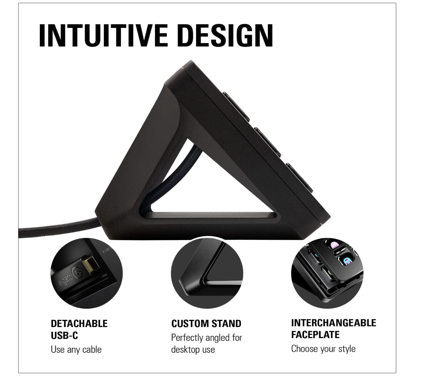 Контролер для стрімінгу Elgato Stream Deck Black (10GBA9901) 15 Customizable LCD Keys