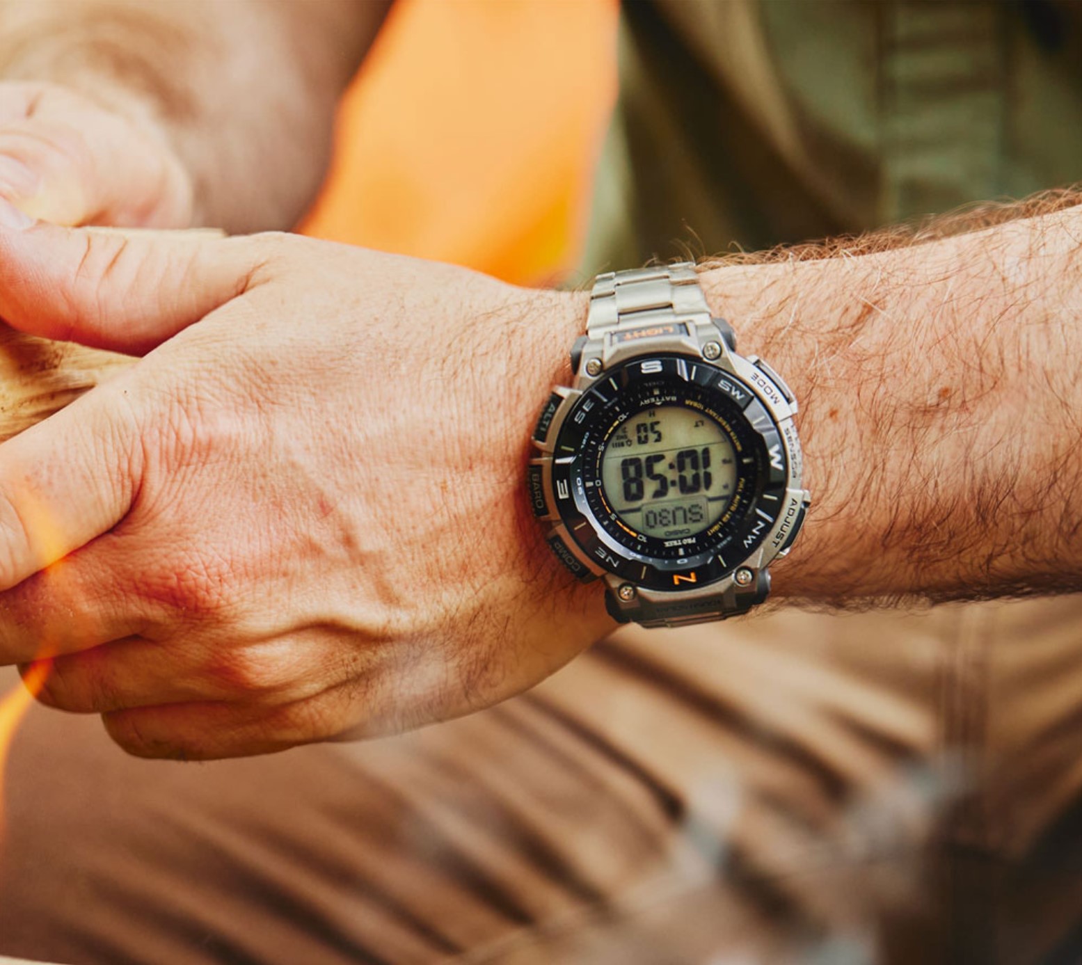 Чоловічий годинник Casio (PRG-340T-7ER, PRG-340T-7CR) Titanium ProTrek