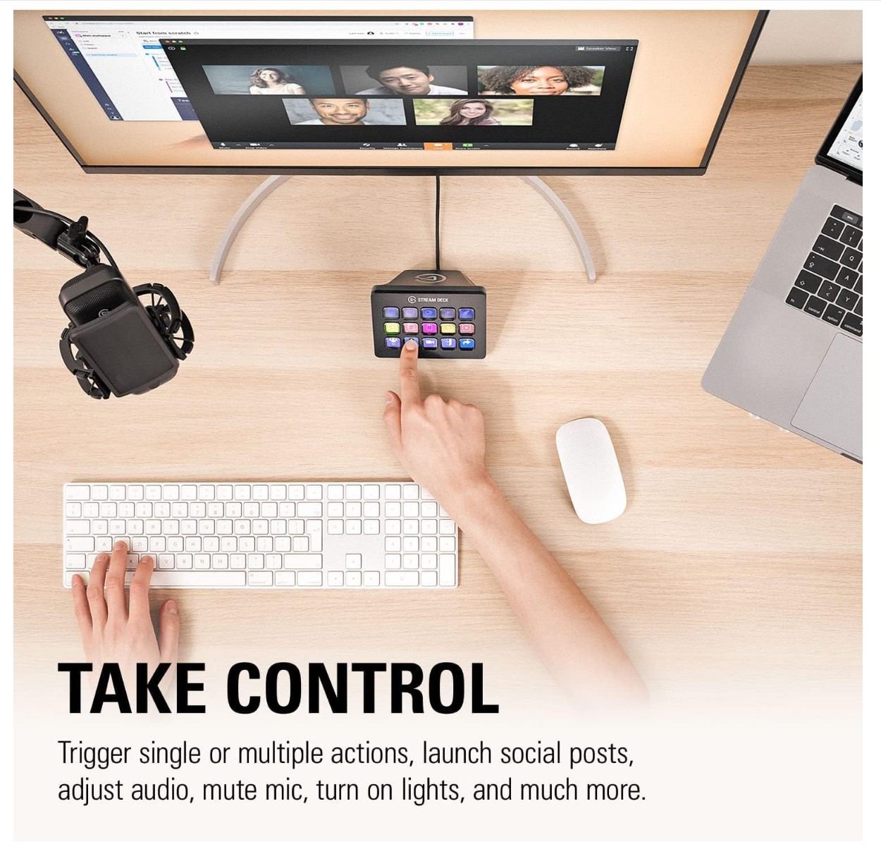 Контролер для стрімінгу Elgato Stream Deck Black (10GBA9901) 15 Customizable LCD Keys