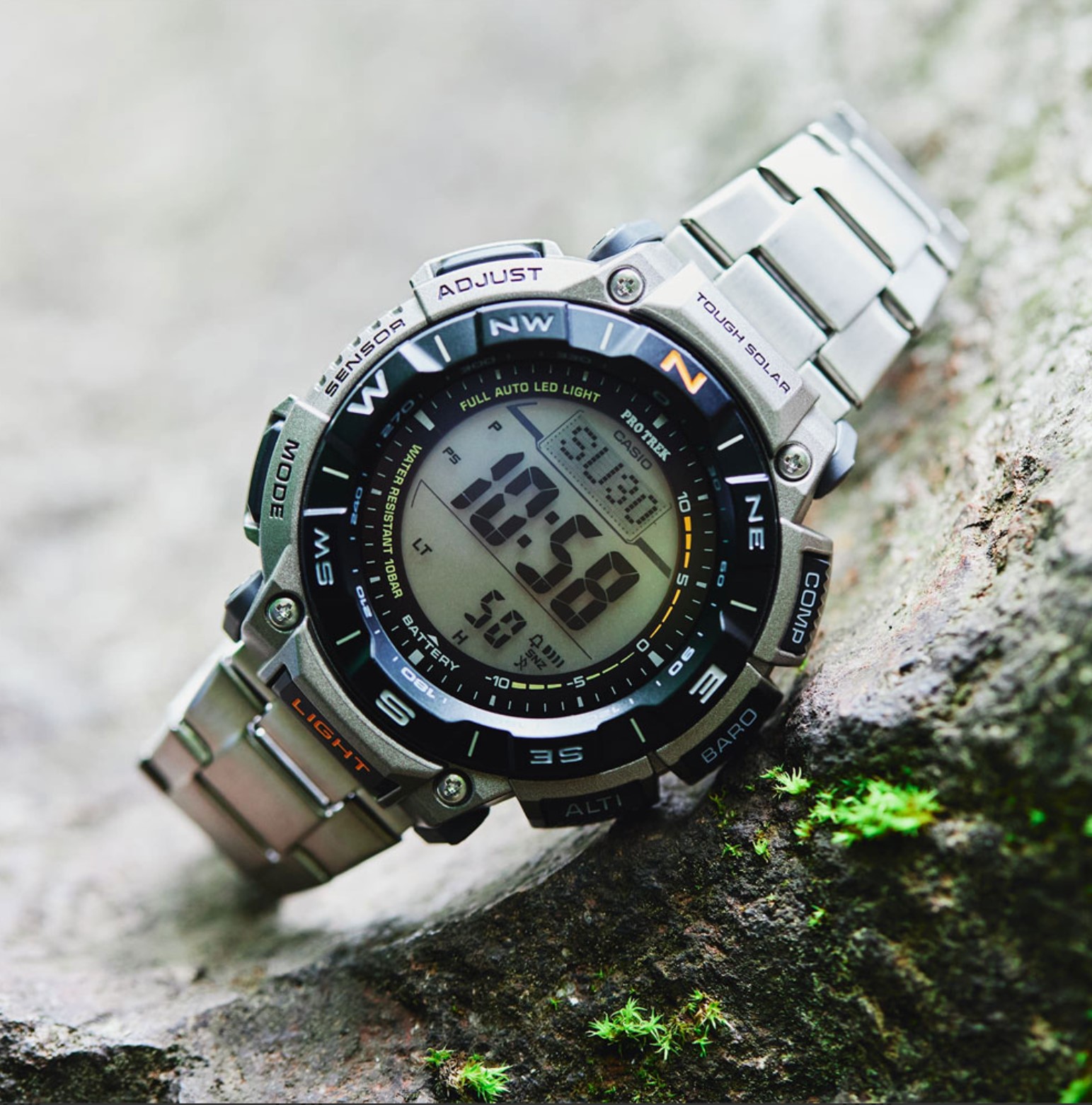 Чоловічий годинник Casio (PRG-340T-7ER, PRG-340T-7CR) Titanium ProTrek