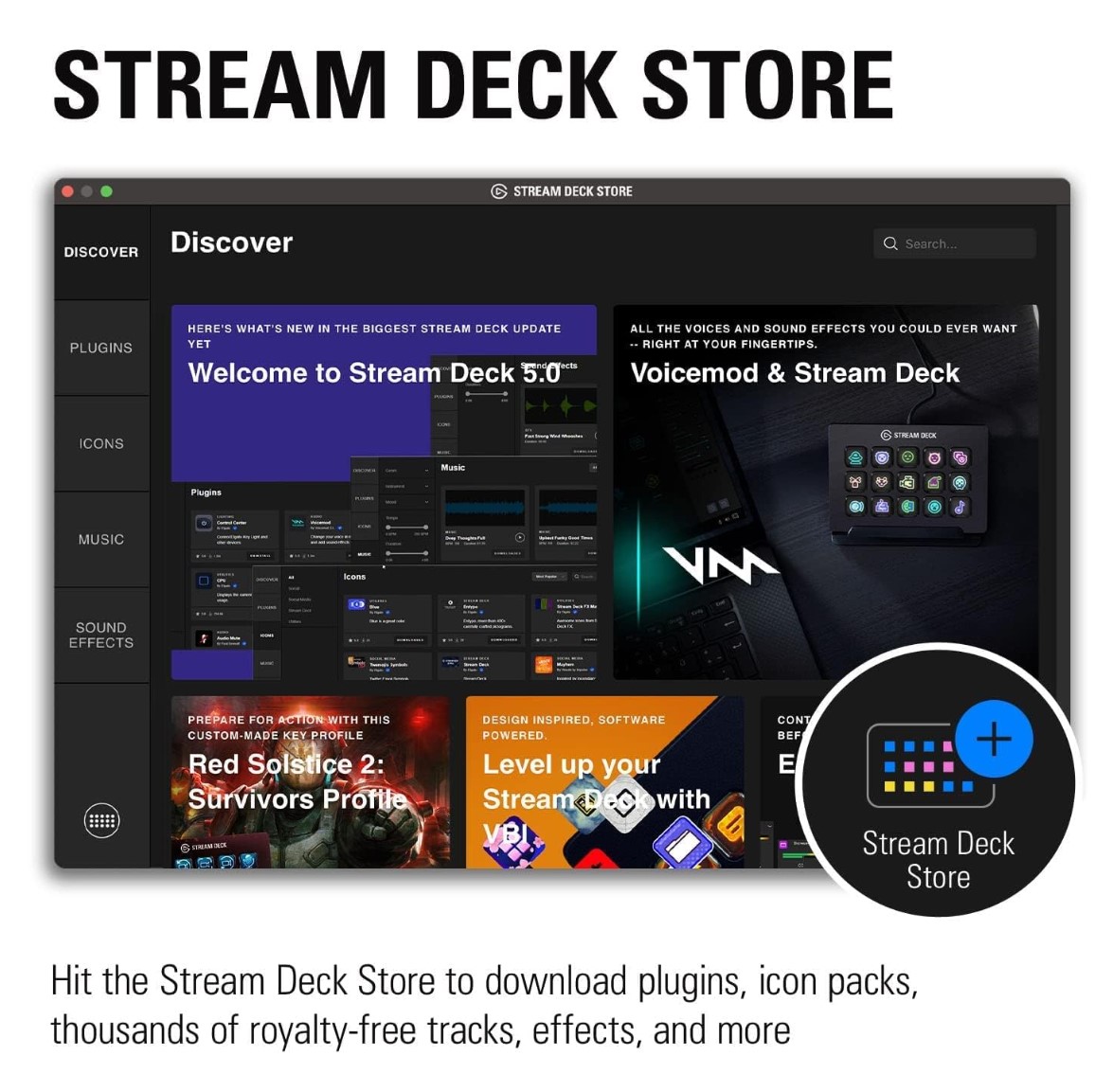 Контролер для стрімінгу Elgato Stream Deck Black (10GBA9901) 15 Customizable LCD Keys