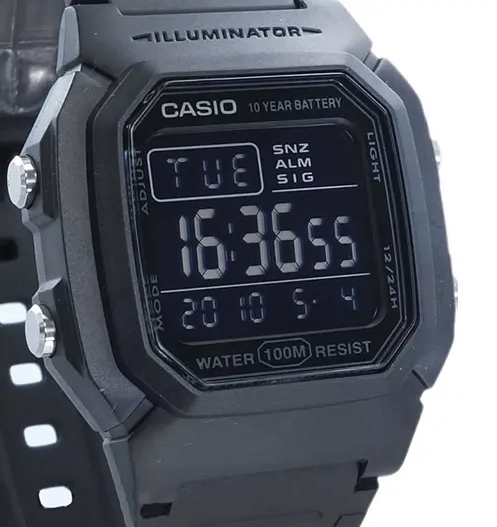Чоловічий годинник Casio Standard Digital (W-800H-1BVEF, W-800h-1BVCF, W-800H-1BVES), батарейка - 10 років!