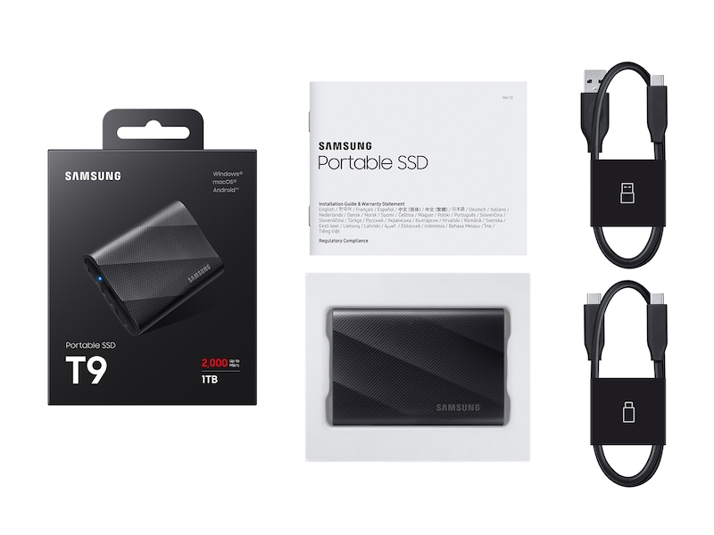 Відкрита коробка - SSD накопичувач Samsung T9 1 TB Black (MU-PG1T0B) - Open Box