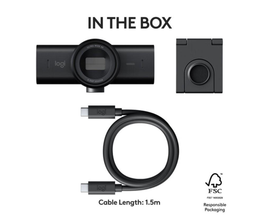 Веб-камера Logitech MX Brio 4K Black (960-001558)