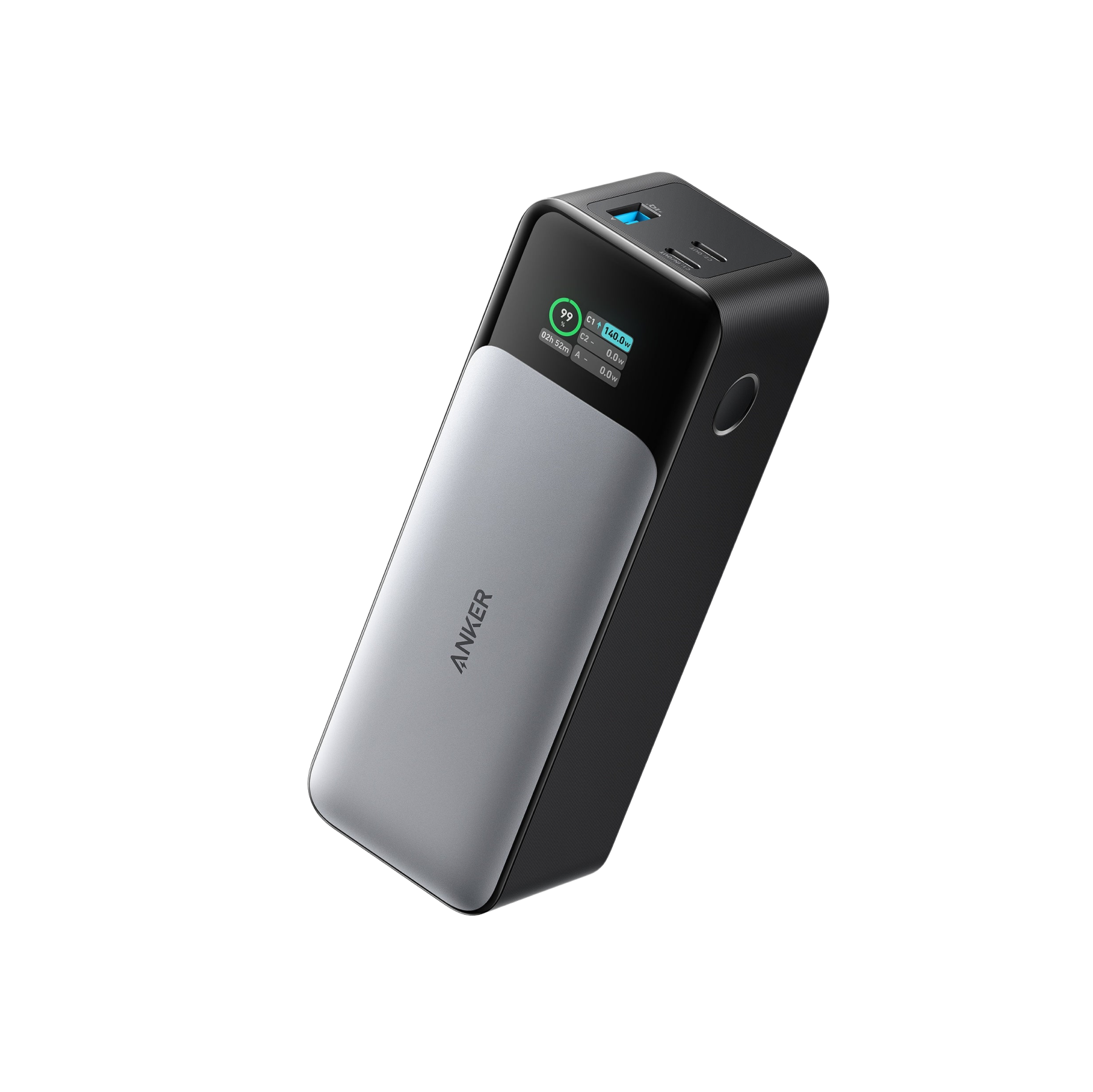 Зовнішній акумулятор (павербанк) Anker 737 Powercore 24K 140W (A1289011) 24,000mAh 3-Port Laptop Portable Charger with 140W Output, Smart Digital Display, Compatible with iPhone 16/15/14/13 Series, Vision Pro, Samsung, MacBook, Dell, AirPods тощо