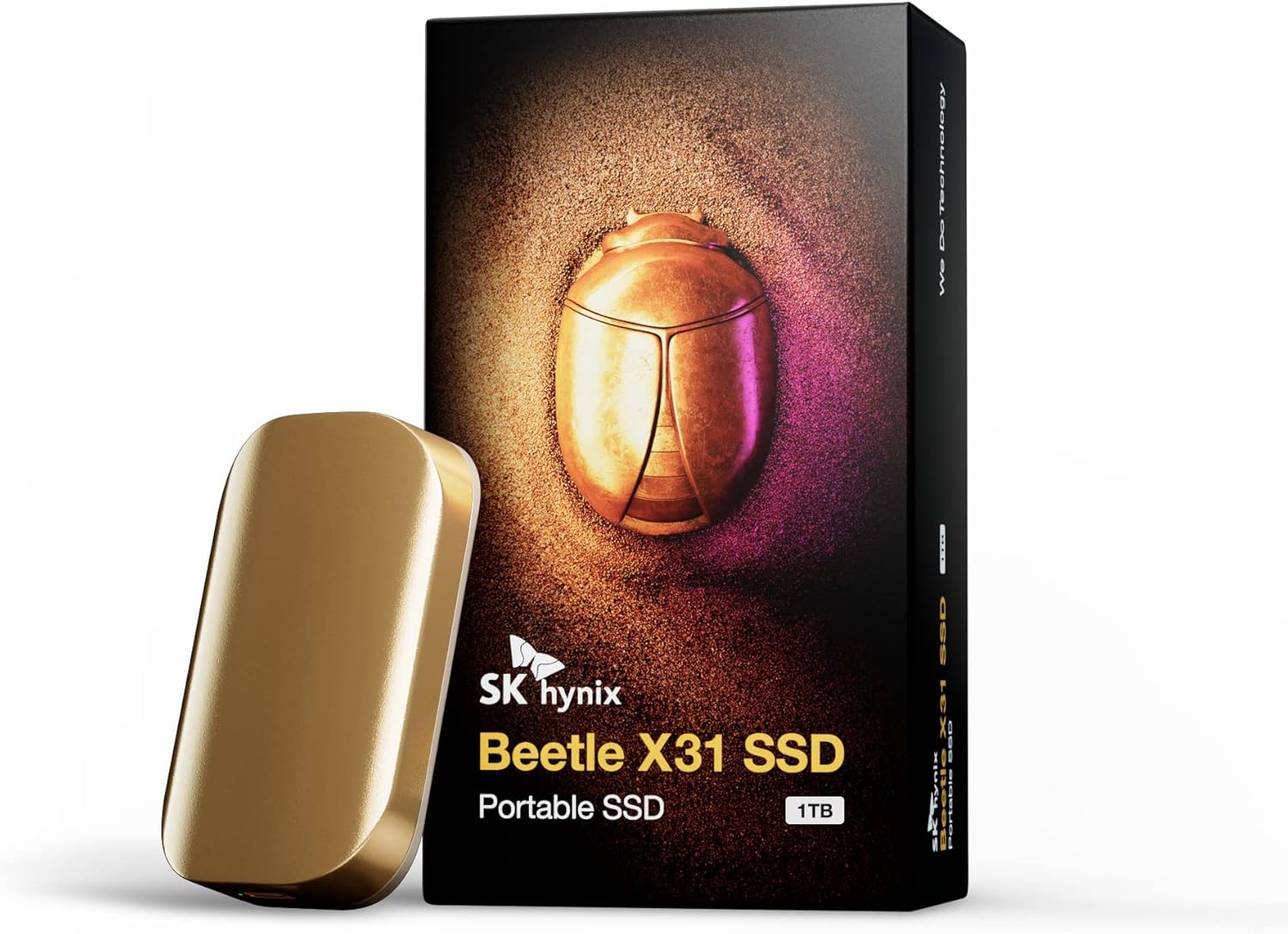 SSD накопичувач SK hynix Beetle X31 1TB Portable SSD with DRAM, (SKHPU3-001T) up to 1050MB/s, USB 3.2 Gen2, External Hard Drive Compatible with PC, Mac, Laptop, Xbox, PS5