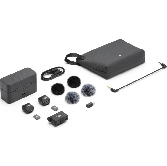 Мікрофонна радіосистема для смартфона DJI Mic Mini 2TX + 1RX + Charging Case (CP.RN.00000433.01), USB-C