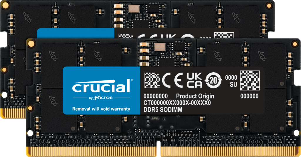 Пам'ять для ноутбуків Crucial 32 GB (2x16GB) DDR5 4800 MHz (CT2K16G48C40S5)