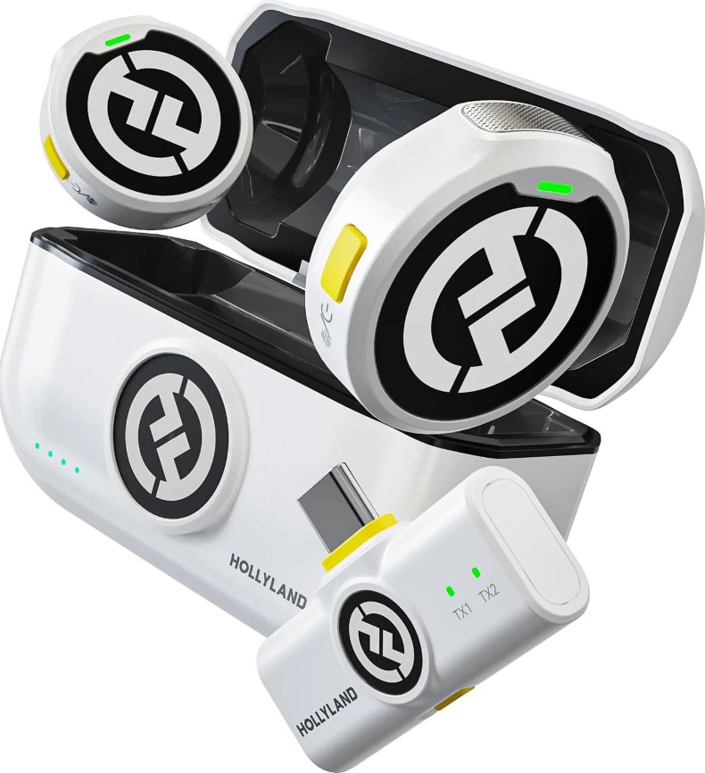 Мікрофонна радіосистема для смартфона Hollyland Lark M2 White Wireless Lavalier Microphone, USB-C, Білий