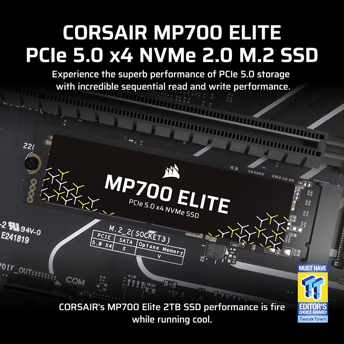 SSD накопичувач Corsair MP700 ELITE 2 TB (CSSD-F2000GBMP700ENH)