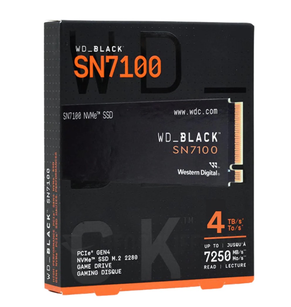 SSD накопичувач WD Black SN7100 4TB (WDS400T4X0E) M.2 PCIe 4.0 x4 (up to 7000/6700 MB/s)