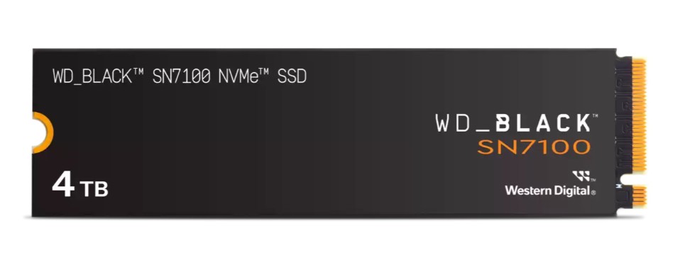 SSD накопичувач WD Black SN7100 4TB (WDS400T4X0E) M.2 PCIe 4.0 x4 (up to 7000/6700 MB/s)