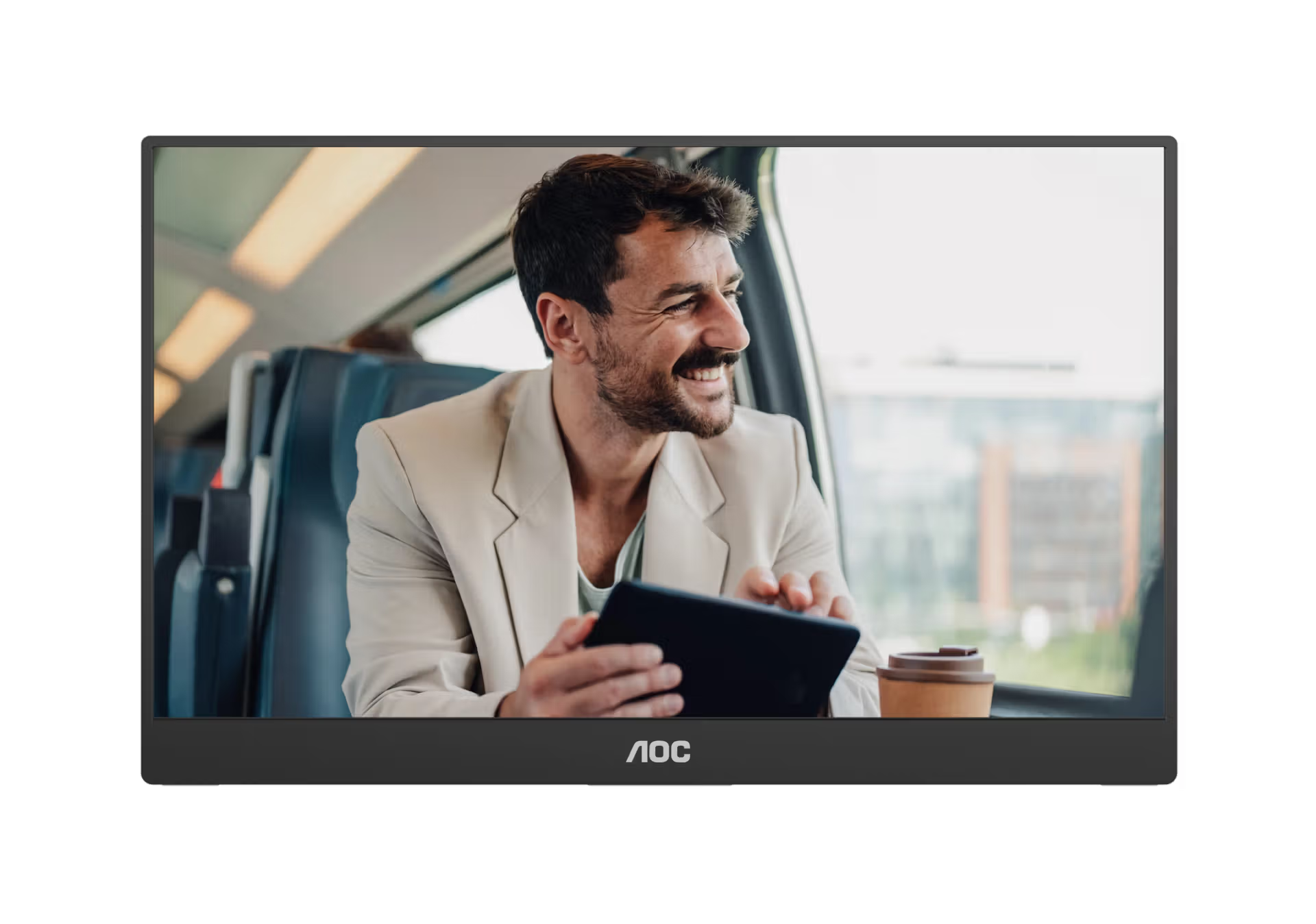 Портативний монітор AOC 16T20 Portable Monitor 15.6" FHD 1080p IPS Display, USB-C Portable Laptop Screen, Mini HDMI, Built-in Speakers, Travel Monitor with Smart Cover, Compatible with Laptops, MacBook, PS5, Xbox