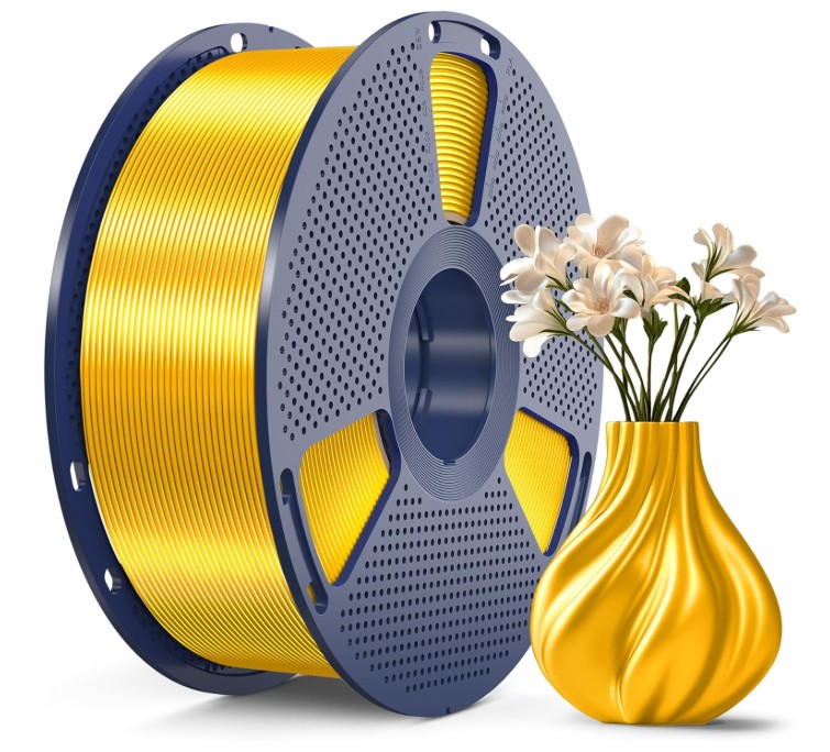 Філамент SUNLU Silk PLA+ 1,75mm 1kg (04750320Z) Light Gold (Шовковий світло-золотий)
