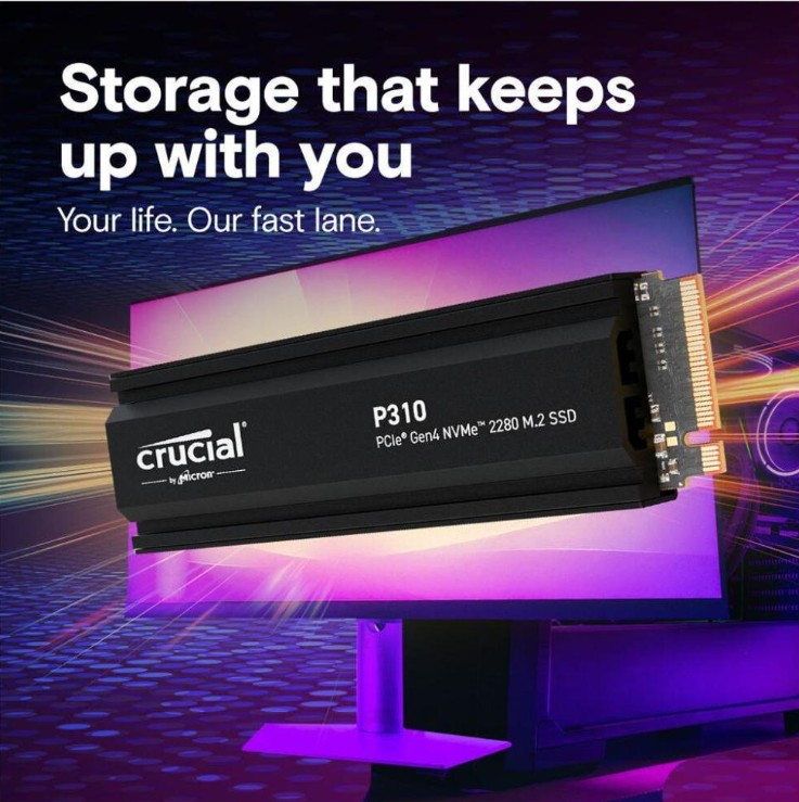 SSD накопичувач з радіатором Crucial P310 1 TB (CT1000P310SSD5)