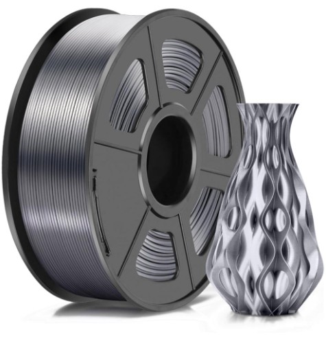 Філамент SUNLU Silk PLA+ 1,75mm 1kg (06850406Z) Grey (Шовковий сірий)
