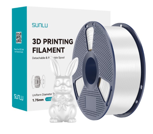 Філамент SUNLU Silk PLA+ 1,75mm 1kg (04150403Z) White (Білий)