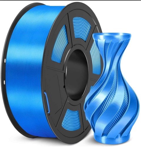 Філамент SUNLU Silk PLA+ 1,75mm 1kg (04550326Z) Blue (Шовковий синій)