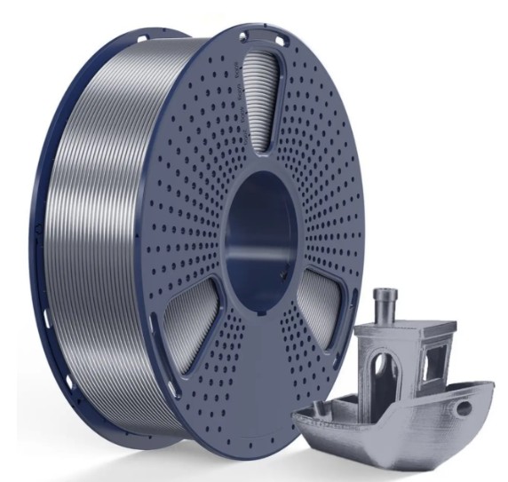 Філамент SUNLU Silk PLA+ 1,75mm 1kg (06850406Z) Grey (Шовковий сірий)