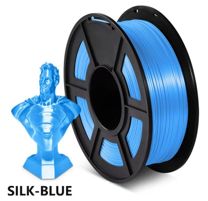 Філамент SUNLU Silk PLA+ 1,75mm 1kg (04550326Z) Blue (Шовковий синій)