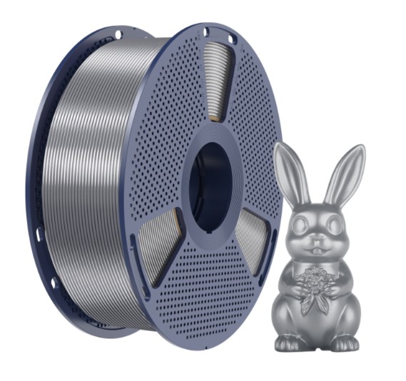 Філамент SUNLU Silk PLA+ 1,75mm 1kg (06850406Z) Grey (Шовковий сірий)