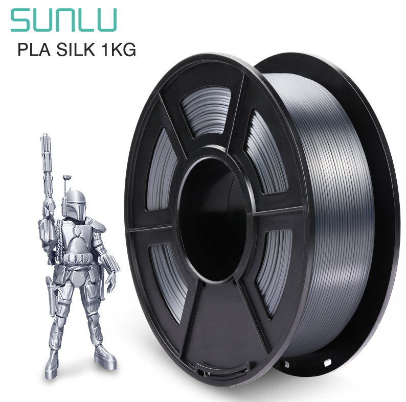 Філамент SUNLU Silk PLA+ 1,75mm 1kg (06850406Z) Grey (Шовковий сірий)