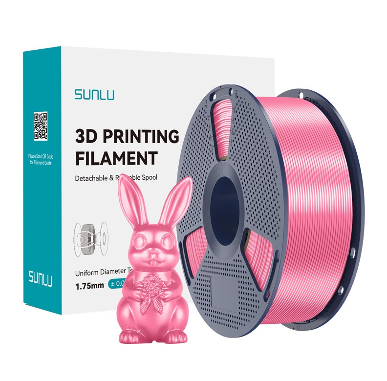 Філамент SUNLU Silk PLA+ 1,75mm 1kg (04741025Z) Pink (Шовковий рожевий)