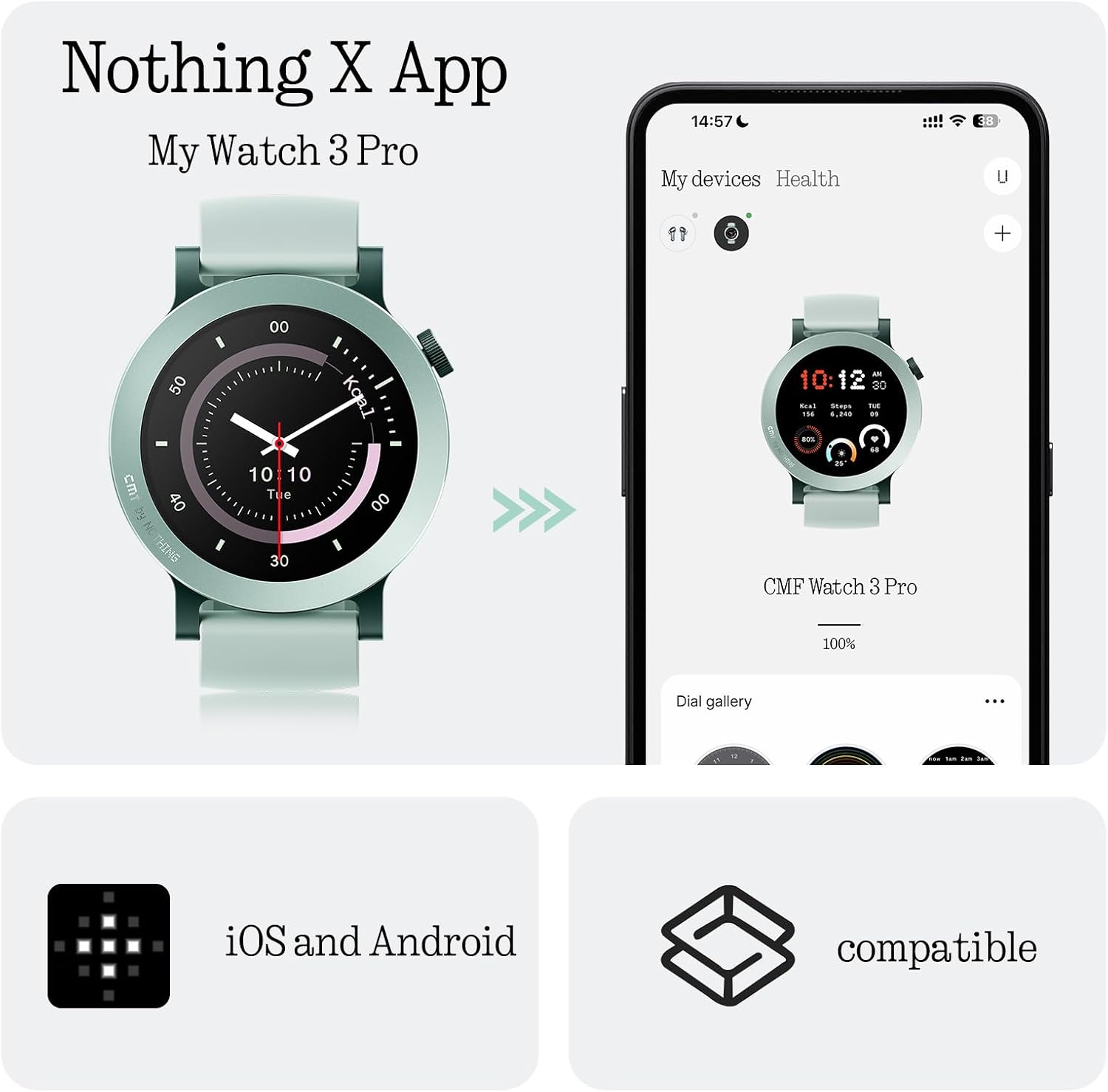Смарт-годинник Nothing CMF Watch 3 Pro Dark Grey