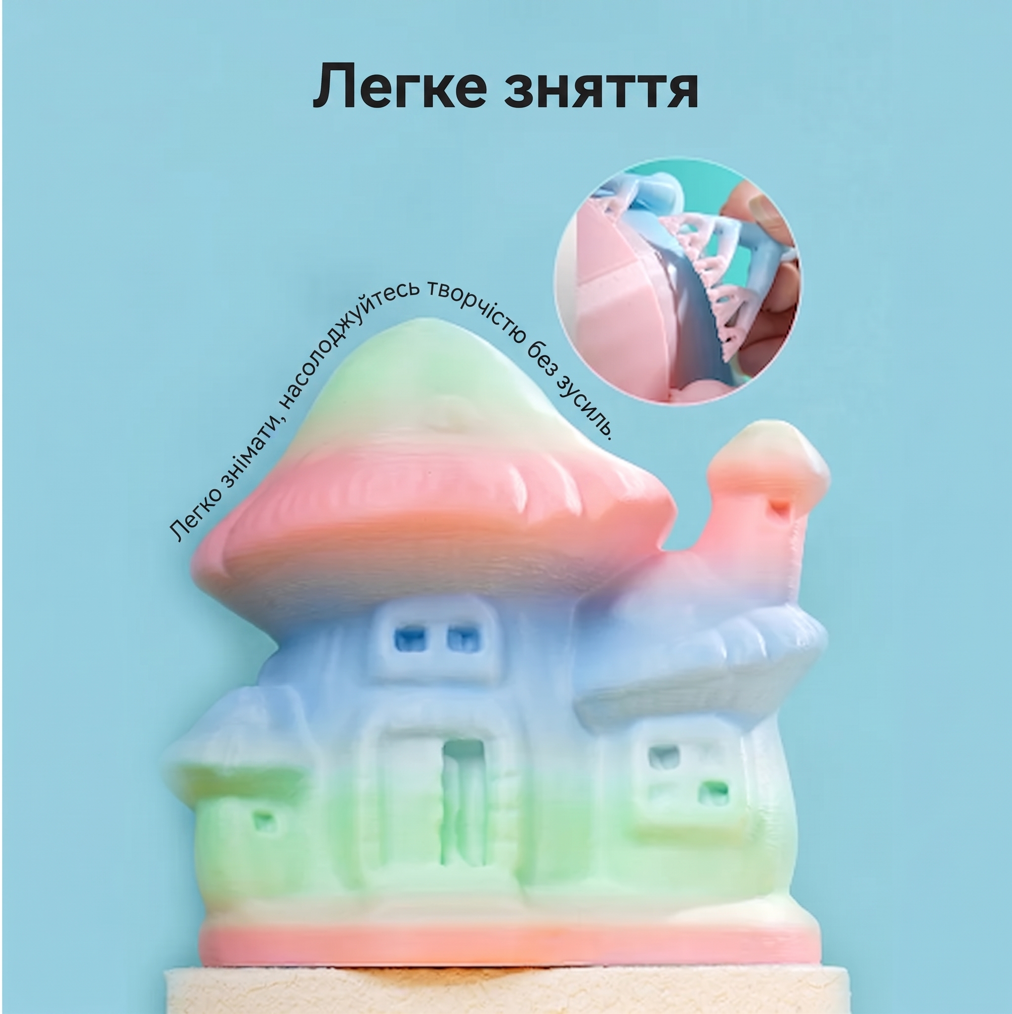 Філамент Creality Hyper PLA Rainbow Spring Lake 1.75 мм 1 кг (Райдужний Весняне озеро)/3301010424