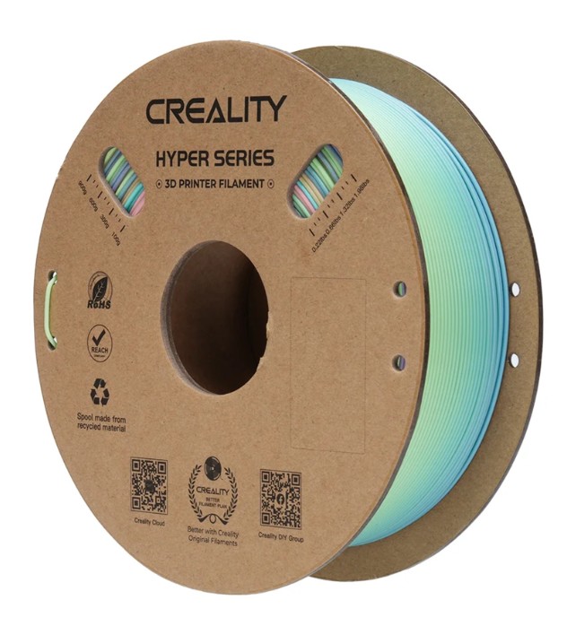 Філамент Creality Hyper PLA Rainbow Spring Lake 1.75 мм 1 кг (Райдужний Весняне озеро)/3301010424
